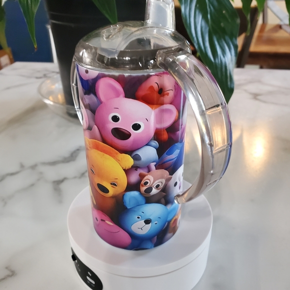Squishy Animal's 12oz Sippy Cup with 2 lids - Picture 6 of 13